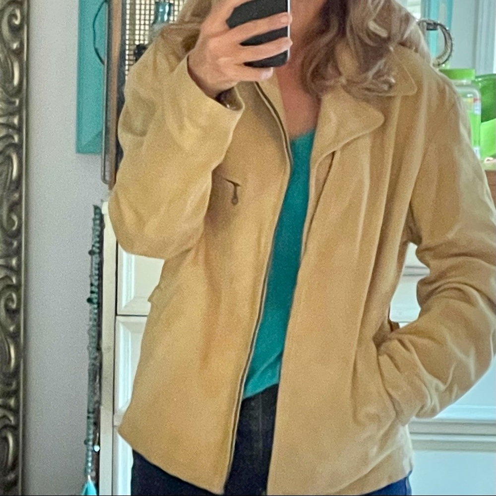 Camel Suede Moto Jacket Ralph Lauren True Vintage Coat